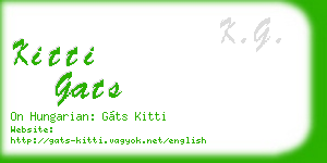 kitti gats business card